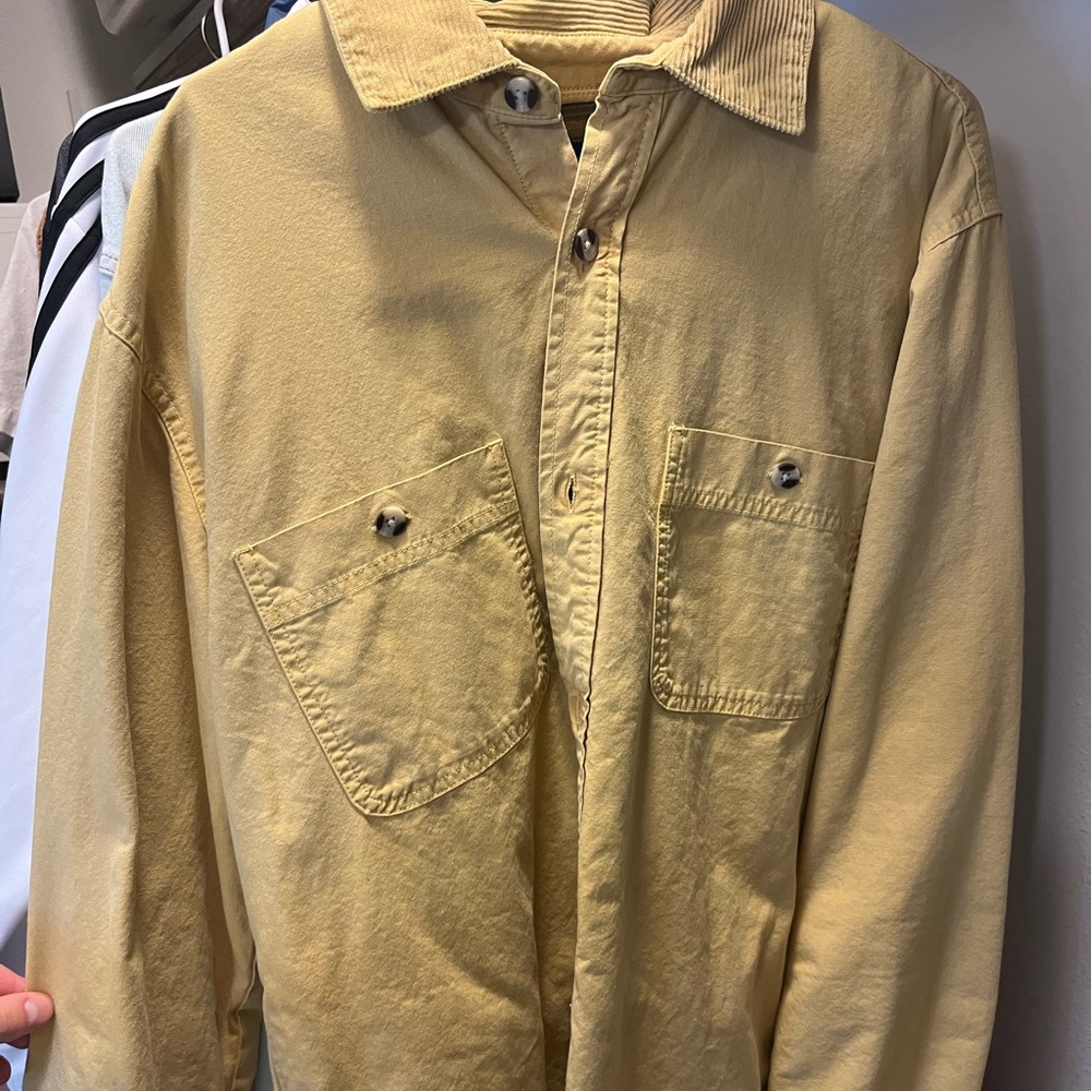 BDG urban outfitters oversize/thick yellow button up